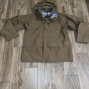 Men's Brown Hooded Raincoat